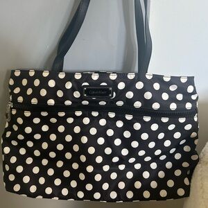 Calvin klein polka dog tote bag